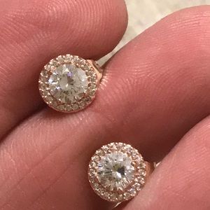 Rose Gold pandora Earrings